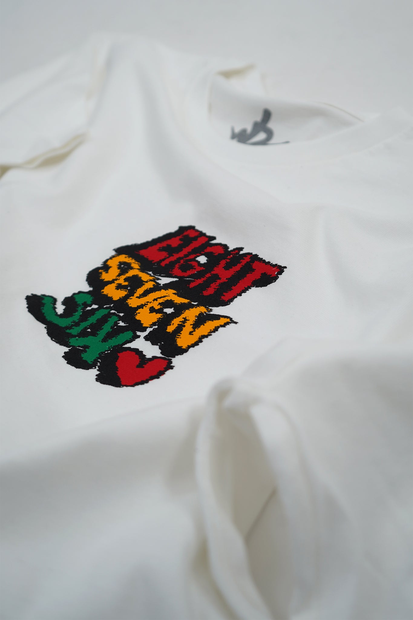 closeup of wakefield district eight seven six jamaica t-shirt