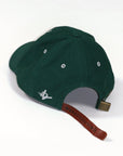 Back view of Wakefield District Jamaica corduroy hats in jasper green.